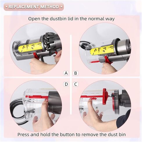 Outsize Replacement BinDust Bin Dust Bucket，Compatible for Dyson， Outsize Cordless Vacuum Big Bin Assembly Cup V11 in Kuwait