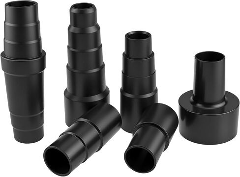 6Pcs Hose Reducer Adapter Set, Multi-Layer Converter Attachment | 2-1/2'' to 1-1/4'', 1-1/4'' to 1-3/8'' to 1-1/2'', For Wet Dry Vacuum Cleaner, 32mm to 35mm in Kuwait