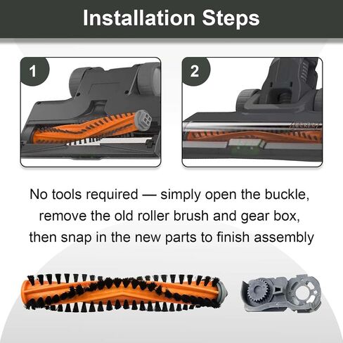 Vacuum Repair Kit compatible with BHFEA18D1, BHFEA18D1K, BHFEA420J, BHFEA515J, BHFEA520J, Replacement Brush Roll and Gear Module, Parts NA617684 N892816 in Kuwait