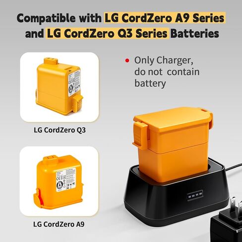 Remate Fast Charging Dock Compatible with LG CordZero A9 A9K-CORE A9T-Ultra Q3 Series Vacuum Cleaner, Replacement Charger Base for EAC63382201 Battery in Kuwait