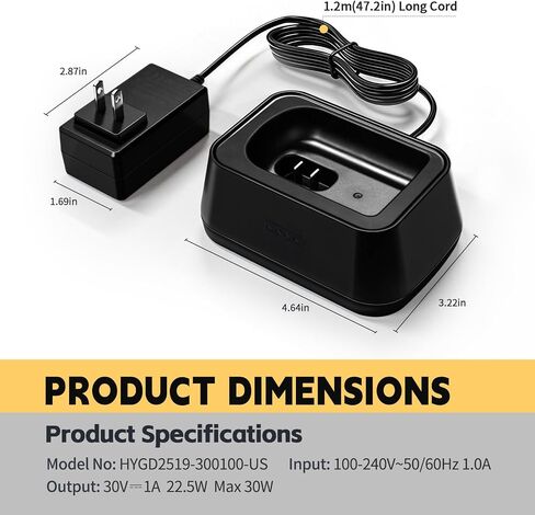 Remate Fast Charging Dock Compatible with LG CordZero A9 A9K-CORE A9T-Ultra Q3 Series Vacuum Cleaner, Replacement Charger Base for EAC63382201 Battery in Kuwait