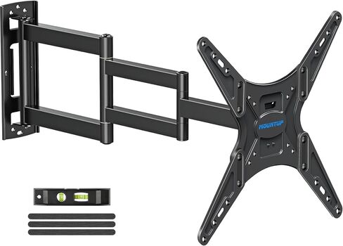 MOUNTUP Full Motion TV Wall Mount for Most 26-50 Inch TVs, Max VESA 300x300mm Wall Mount TV Bracket with Swivel Tilting Extension Level Adjustment for LED LCD Flat Curved TVs Up to 53 LBS MU0018 in Saudi Arabia