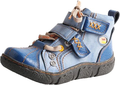TMA EYES Women's Leather Ankle Boots Retro Casual Footwear in Kuwait