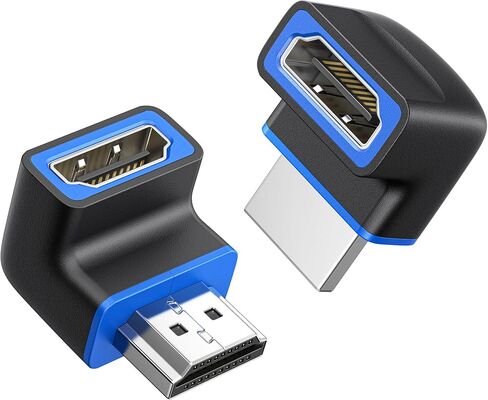 كيبل ماترز محولات HDMI 2.1 بزاوية قائمة 8K@60Hz مع HDR (محول زاوية قائمة 8K HDMI / محول HDMI 90 درجة 4K @240Hz / محول HDMI 270 درجة و90 درجة) باللون الاسود in Kuwait