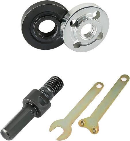 5Pcs Angle Grinder Adapter Attachments, Electric Drill Angle Grinder Connecting Rod Set, Metal Adapter, Suitable for 10 mm Hand Drill Models (10mm) in Kuwait