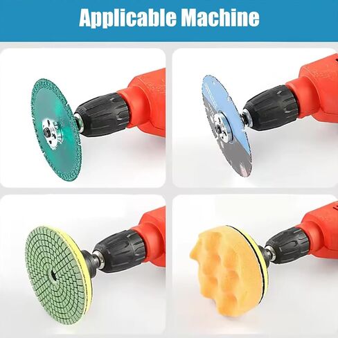 5Pcs Angle Grinder Adapter Attachments, Electric Drill Angle Grinder Connecting Rod Set, Metal Adapter, Suitable for 10 mm Hand Drill Models (10mm) in Kuwait