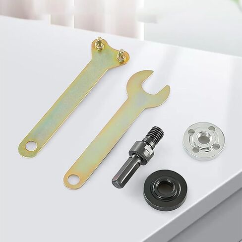 5Pcs Angle Grinder Adapter Attachments, Electric Drill Angle Grinder Connecting Rod Set, Metal Adapter, Suitable for 10 mm Hand Drill Models (10mm) in Kuwait
