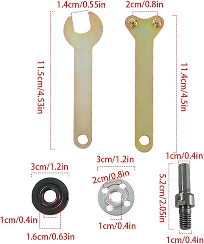 5Pcs Angle Grinder Adapter Attachments, Electric Drill Angle Grinder Connecting Rod Set, Metal Adapter, Suitable for 10 mm Hand Drill Models (10mm) in Kuwait