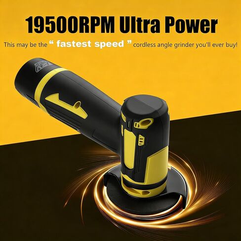 4000mah Battery Angle Grinder Tool, 19500RPM Cordless Angle Grinder with battery, Small Portable Angle Grinder, Cordless cut off tool,Brushless Handheld Angle Grinders in Saudi Arabia