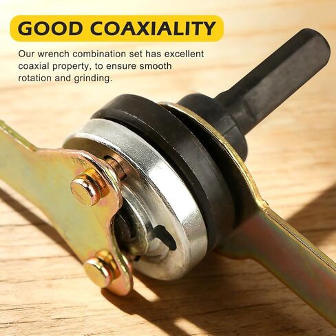Angle Grinder Adapter for Drill,10-Piece Drill to Angle Grinder Adapter Conversion Kit with 6mm,10mm Mandrel, Flange Nuts, Spanner & Gloves for DIY Grinding, Polishing, Sharpening​ in Kuwait