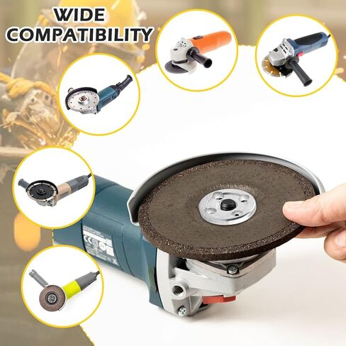 Angle Grinder Adapter for Drill,10-Piece Drill to Angle Grinder Adapter Conversion Kit with 6mm,10mm Mandrel, Flange Nuts, Spanner & Gloves for DIY Grinding, Polishing, Sharpening​ in Kuwait