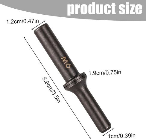 Penitue A1620 Pneumatic Rivet Hammer Bit, Black Solid Air Hammer Tool Kit for 3/16" Universal Dome & Brazier Head Rivets for Aluminum & Steel in Kuwait