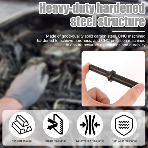 Penitue A1620 Pneumatic Rivet Hammer Bit, Black Solid Air Hammer Tool Kit for 3/16" Universal Dome & Brazier Head Rivets for Aluminum & Steel in Kuwait