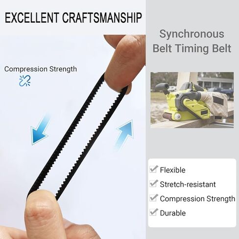 2-Pack 514494001 Sander Drive Belt for Ryobi R2740 Ridgid R27401 | Rubber Compound, Heat-Resistant, Belt Sander Drive Part, Electric Sander Replacement Belt in Kuwait