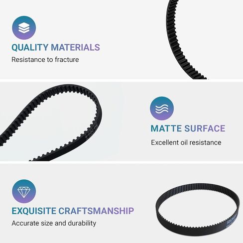 2-Pack 514494001 Sander Drive Belt for Ryobi R2740 Ridgid R27401 | Rubber Compound, Heat-Resistant, Belt Sander Drive Part, Electric Sander Replacement Belt in Kuwait