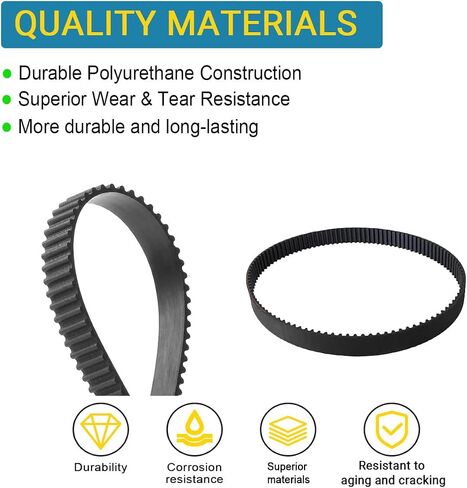 2-Pack 514494001 Sander Drive Belt for Ryobi R2740 Ridgid R27401 | Rubber Compound, Heat-Resistant, Belt Sander Drive Part, Electric Sander Replacement Belt in Kuwait