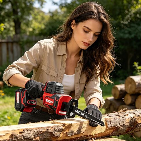 Brushless Cordless Reciprocating Saw,Handheld chainsaw,With 6 saw blades | 3100 RPM - Effortlessly Cuts Wood, Metal, PVC Pipes & More, Perfect for Home Repair, Gardening & Renovation Plumbing in Kuwait