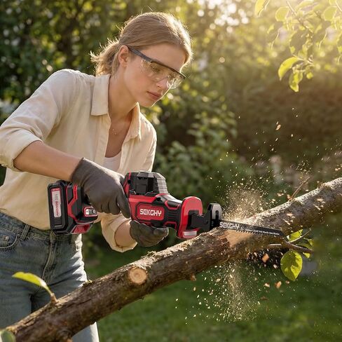 Brushless Cordless Reciprocating Saw,Handheld chainsaw,With 6 saw blades | 3100 RPM - Effortlessly Cuts Wood, Metal, PVC Pipes & More, Perfect for Home Repair, Gardening & Renovation Plumbing in Kuwait