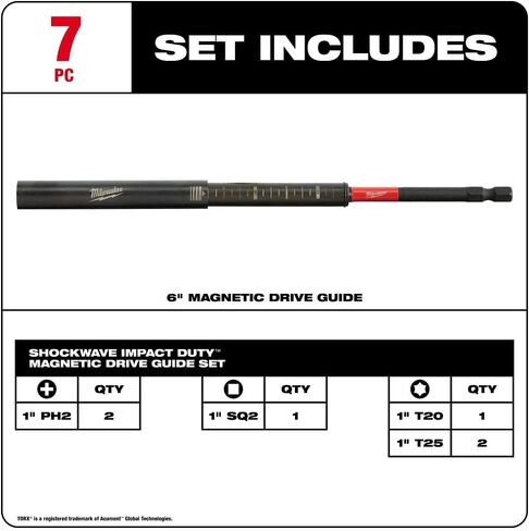 Milwaukee Electric - Shockwave 7PC Impact Magnetic Drive Guide Set in Kuwait