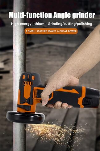 Hancaner 12V Angle Grinder, Power Tools, Grinder Tool, Cordless Brush with 2PCS 1300mAh Battery, Wireless Lightweight Compact Design Ergonomic for Metal, Tile, Concrete Cutting (6 Pcs Cutting Disc) in Kuwait