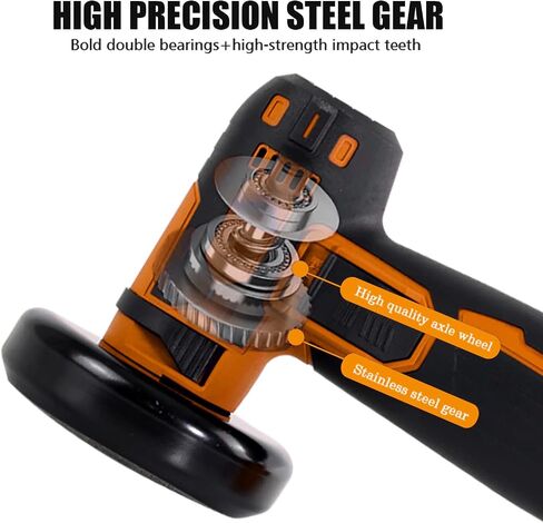 Hancaner 12V Angle Grinder, Power Tools, Grinder Tool, Cordless Brush with 2PCS 1300mAh Battery, Wireless Lightweight Compact Design Ergonomic for Metal, Tile, Concrete Cutting (6 Pcs Cutting Disc) in Kuwait