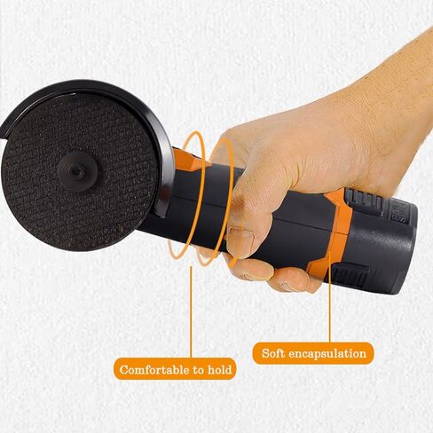 Hancaner 12V Angle Grinder, Power Tools, Grinder Tool, Cordless Brush with 2PCS 1300mAh Battery, Wireless Lightweight Compact Design Ergonomic for Metal, Tile, Concrete Cutting (6 Pcs Cutting Disc) in Kuwait