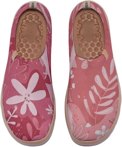 Women's Printed Loafers Artistic Slip-on Shoes Breathable and Machine Washable Summer Casual Shoes. in Kuwait