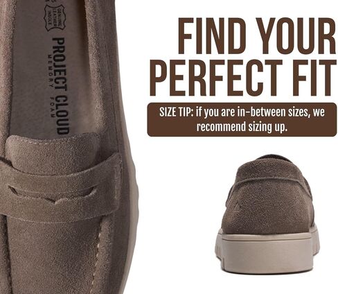 Project Cloud 100% Genuine Leather Slip-On Loafers for Women (MushSue,7) | Genuine Leather Womens Loafers Memory Foam Insoles Slip On Shoes for Women Lightweight Womens Shoes Non Slip Womens Loafers in Kuwait