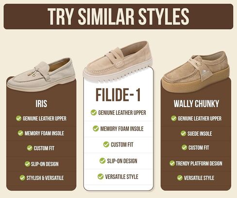 Project Cloud 100% Genuine Leather Slip-On Loafers for Women (MushSue,7) | Genuine Leather Womens Loafers Memory Foam Insoles Slip On Shoes for Women Lightweight Womens Shoes Non Slip Womens Loafers in Kuwait
