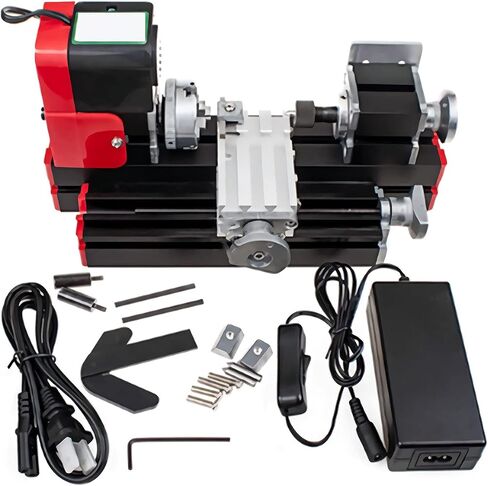 Mini Lathe Machine 12V Miniature Metal Multifunction Lathe Machine DIY 20000Rev/Min 45 135Mm 24W Tool CNC Motorized Lathe Machine in Kuwait
