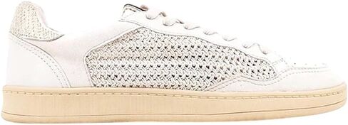 SHUSHOP Womens Roma Lace Up Sneakers Shoes Casual - Off White in Kuwait