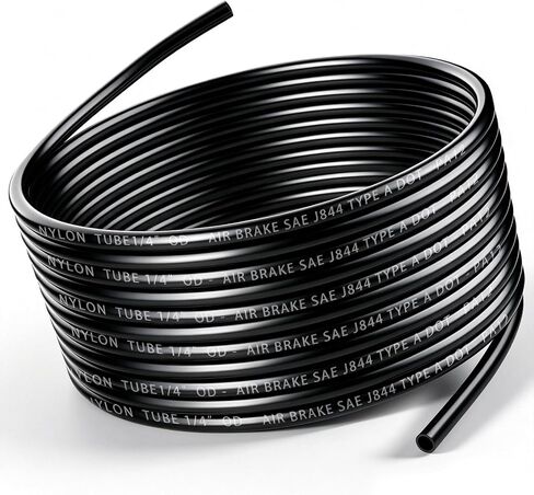 DOT Air Line Tubing, SAE J844 PA12 Nylon Air Brake Hose Pneumatic Tube | 1/4" OD × 32.8FT; SAE J844 Type A Tubing for Truck RV Brake System & Fluid Transfer - 10 Meters in Saudi Arabia