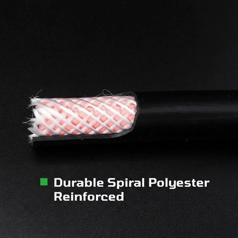 1/4" x 50 ft Rubber Air Hose, Heavy-Duty 300 PSI Air Compressor Hose with 1/4" Brass Quick Coupler and Plug Connector in Kuwait