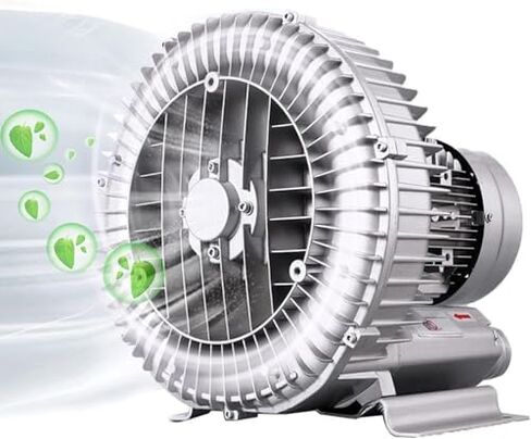 Regenerative Blower High-Pressure Vortex Ring Phase Blower Industrial Vacuum Pump,High-Pressure 380V Regenerative Blower, Vortex Ring Pump for Aquariums, Fish Farms & Industrial Use, 350W Th in Kuwait