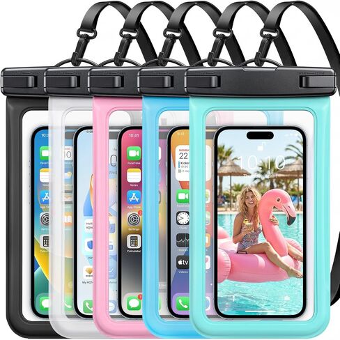 Universal Waterproof Phone Pouch - Waterproof Case for iPhone 14 13 12 11 Pro Max XS Plus Samsung Galaxy Cellphone Up to 7.0"， IPX8 Waterproof Cellphone Dry Bag Beach Vacation Essentials-2 Pack in Saudi Arabia