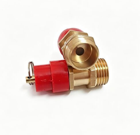 1/2" NPT, 150 PSI, Air Compressor Safety Relief Valve, Brass Pressure Relief Valve with Red Cap for Air Tanks, Compressors, Pneumatic Systems (2 PCS) in Kuwait