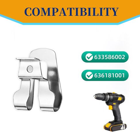 5 Pack 633586002 Belt Clip Hook Compatible with Ryobi and Ridgid 18V Tools 636181001 Replacement Drill Belt Clip Hook with Screws for Ryobi in Kuwait