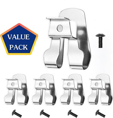 5 Pack 633586002 Belt Clip Hook Compatible with Ryobi and Ridgid 18V Tools 636181001 Replacement Drill Belt Clip Hook with Screws for Ryobi in Kuwait