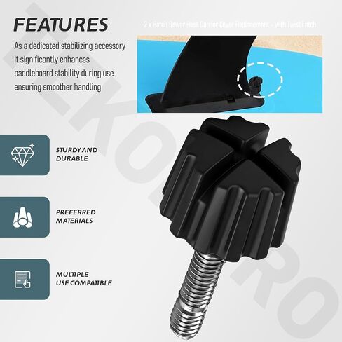Screw Fin Pin Replacement Part for Serene-Life SLSUPB08 SLSUPB10 SLSUPB06 SLSUPB20 SLSUPB105 SLSUPB145 SLSUPB135 SLSUPB125, Stand-Up Inflatable Paddle Water Fin in Kuwait