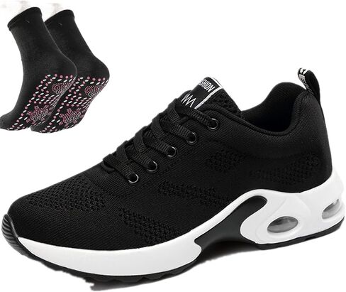 12 Hour Shift Shoes for Women, Orthopedic Air Cushion, Wide Toe, Breathable Lightweight & Arch Support for All-Day Standing in Kuwait