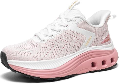Women's Wide Toe Box Walking Shoes, Cushioned Arch Support Sneakers for Plantar Fasciitis Flat Feet, Lightweight Breathable Non-Slip Gym Workout Athletic Footwear for Women in Kuwait