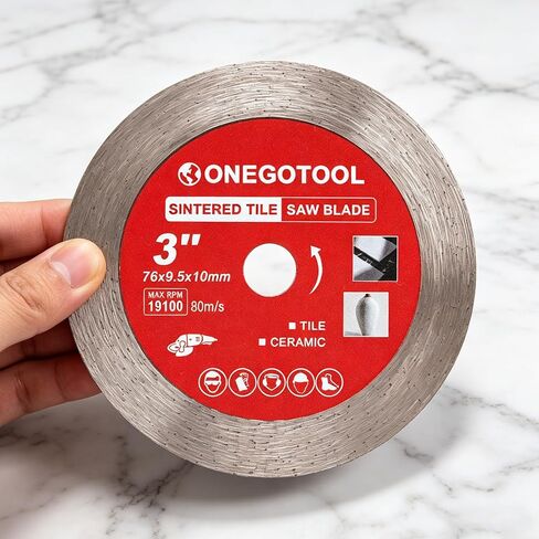 3 Pcs 3" Diamond Saw Blades for Angle Grinder Tile Blade for Smooth Cutting Porcelain Ceramic Granite Marble Tile, 3/8" Arbor in Kuwait