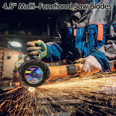 3Pcs Cutting Blades Diamond for Lozlin, Multi-Purpose Saw Blade for Angle Grinder, Heavy Duty Disc for Tile, Marble, Metal & Plastic, 4.5" Stainless Steel Welded Sand, Wet or Dry Use in Kuwait