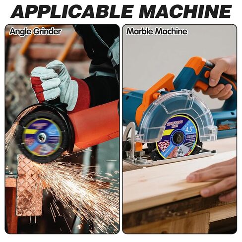 3Pcs Cutting Blades Diamond for Lozlin, Multi-Purpose Saw Blade for Angle Grinder, Heavy Duty Disc for Tile, Marble, Metal & Plastic, 4.5" Stainless Steel Welded Sand, Wet or Dry Use in Kuwait