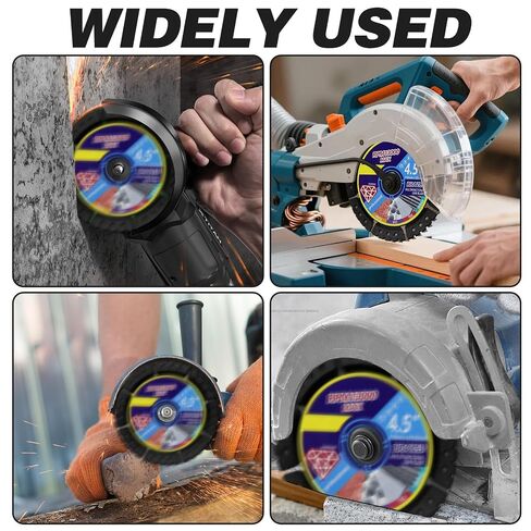 3Pcs Cutting Blades Diamond for Lozlin, Multi-Purpose Saw Blade for Angle Grinder, Heavy Duty Disc for Tile, Marble, Metal & Plastic, 4.5" Stainless Steel Welded Sand, Wet or Dry Use in Kuwait