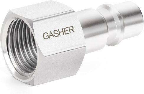 GASHER 10PCS 304 Stainless Steel 1/4-Inch NPT Female Industrial Air Tool Fitting, 1/4-Inch High Flow Pneumatic Plugs in Kuwait