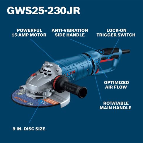 Bosch GWS25-230JR 9 In. Large Angle Grinder – 15 Amp in Kuwait