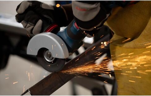 BOSCH GWS18V-11PSN 18V Angle Grinder w/Powerful Brushless Motor, 6-Speed Variable Control, for 4-1/2-5 In. Metal and Concrete Grinding and Cutting (Inc: Guards, Handle, Flange, and Nut; Bare Tool) in Kuwait