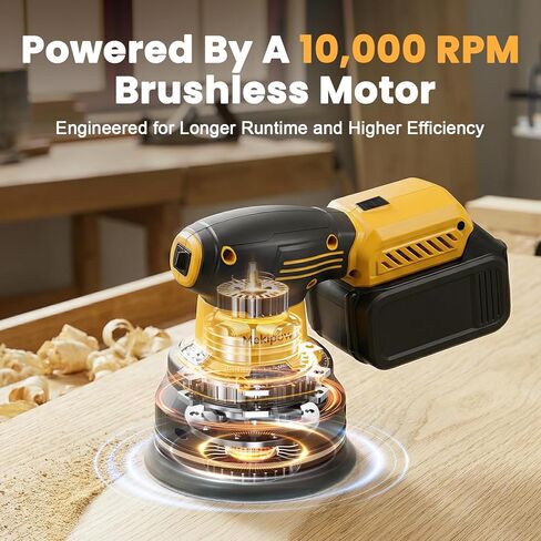 Cordless Brushless Random Orbital Sander compatible with Dewalt 20V Battery in Kuwait