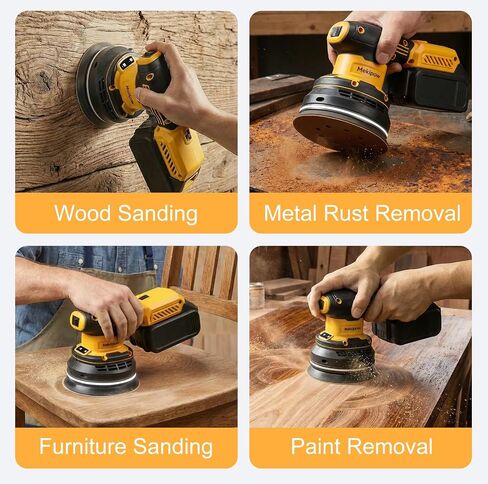 Cordless Brushless Random Orbital Sander compatible with Dewalt 20V Battery in Kuwait
